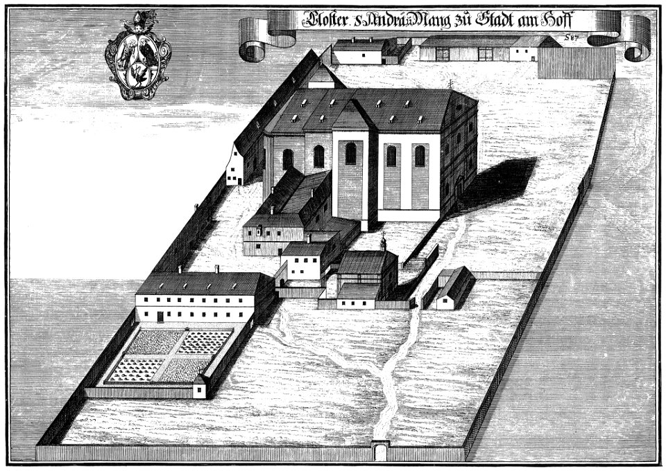 Kupferstich - Stadtamhof - Kloster St Mang -Wening - 1716