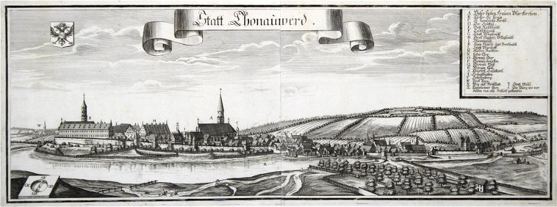 Kupferstich - Donauwörth - Wening