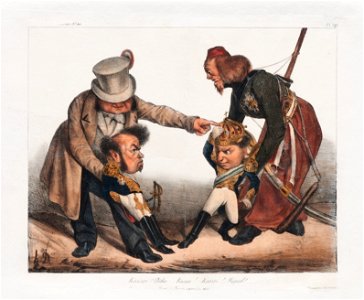 Kssssse! Pédro ... Ksssse! Ksssse! Miguel! (Ces deux capons là ne feront jamais grand mal), da Coleção Brasiliana Iconográfica
