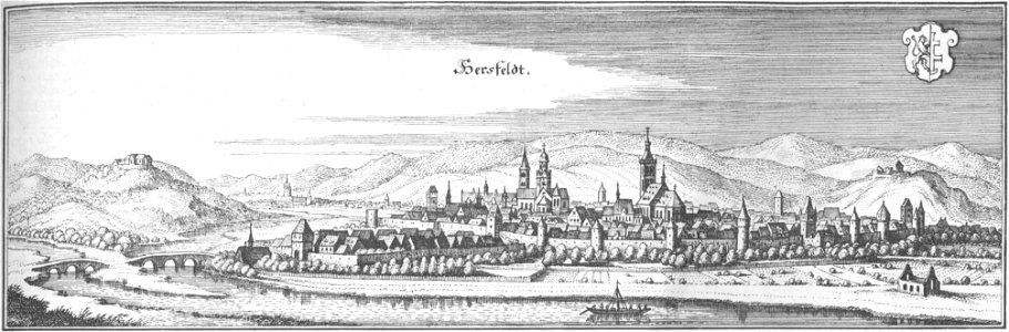 Kupferstich hersfeld 1655. Free illustration for personal and commercial use.