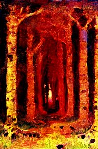 Kuindzhi Sunset in a forest study 1878