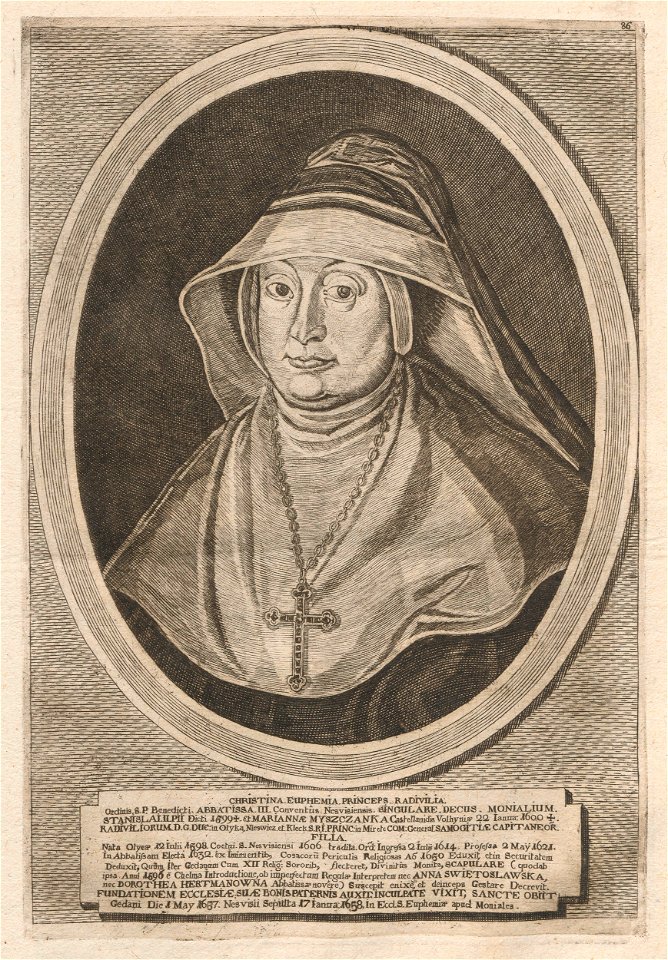 Krystyna Jaŭchimija Radzivił. Крыстына Яўхімія Радзівіл (H. Lajbovič, 1758)