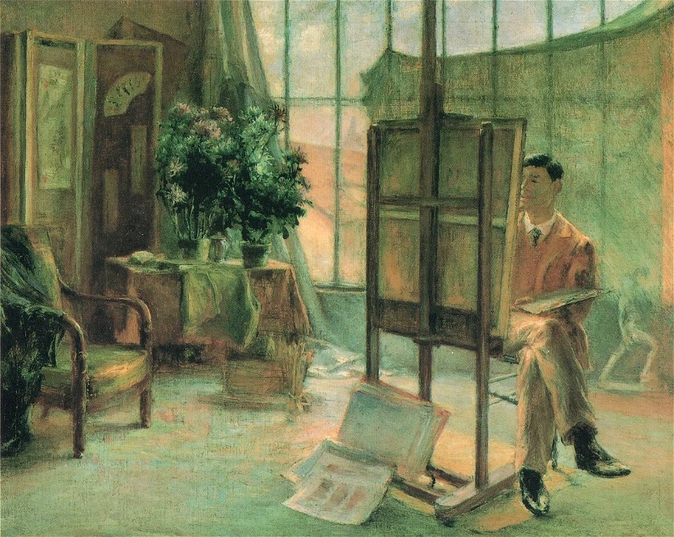 Kume Keiichiro in his Studio by Kuroda Seiki (Kume Museum of Art)