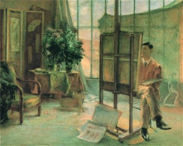 Kume Keiichiro in his Studio by Kuroda Seiki (Kume Museum of Art)