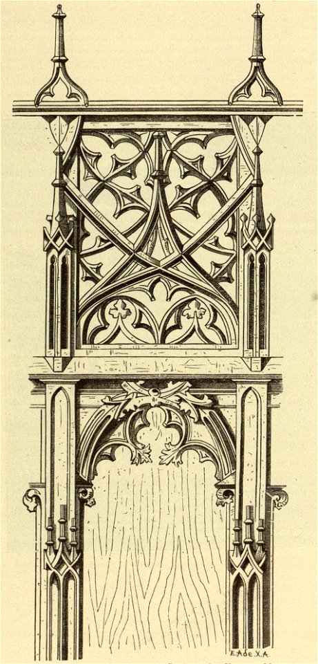 Kunstdenkmäler KN 1887 S146 Konstanz Münster Chorgestühl Rückseite
