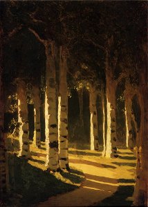 Kuindzhi Sunlight in a park 1898 1908. Free illustration for personal and commercial use.