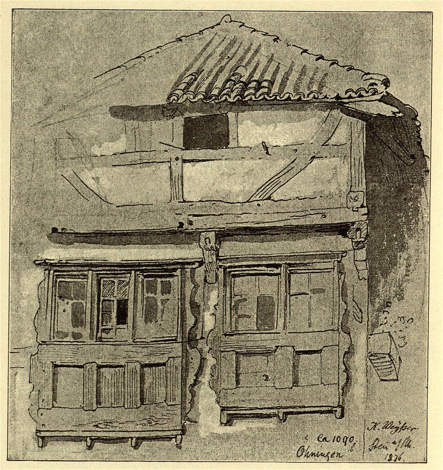 Kunstdenkmäler KN 1887 S310 Oehningen Holzbau