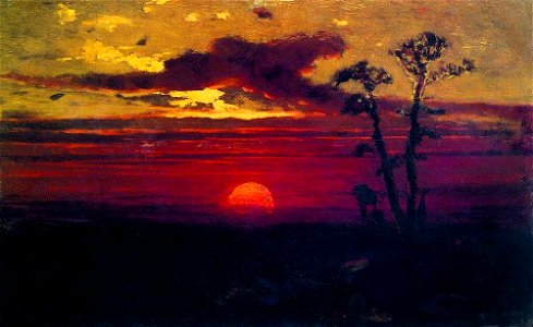 Kuindzhi Sunset 1876 1890. Free illustration for personal and commercial use.