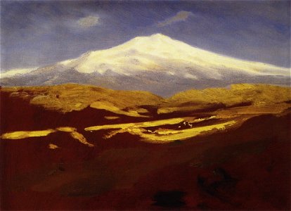 Kuindzhi Elbrus in the daytime 1898 1908. Free illustration for personal and commercial use.