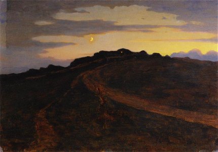 Kuindzhi Twilight 1890 1895. Free illustration for personal and commercial use.
