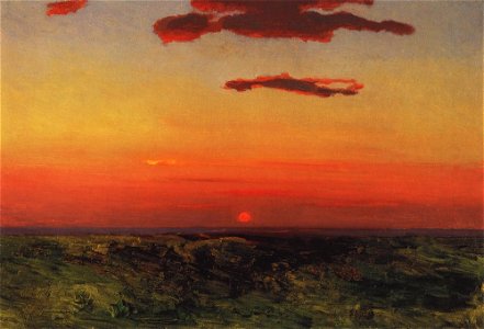 Kuindzhi Sunset 1898 1908. Free illustration for personal and commercial use.