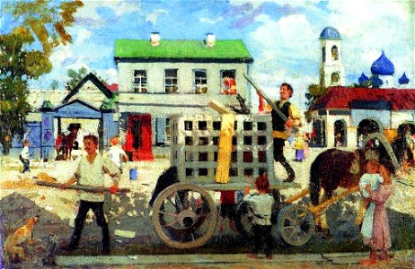 Kustodiev dogs