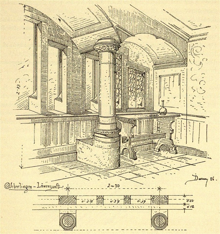 Kunstdenkmäler KN 1887 S643 Überlingen Löwenzunft