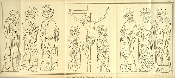 Kunstdenkmäler KN 1887 S246a Konstanz Predigerkloster Wandgemälde