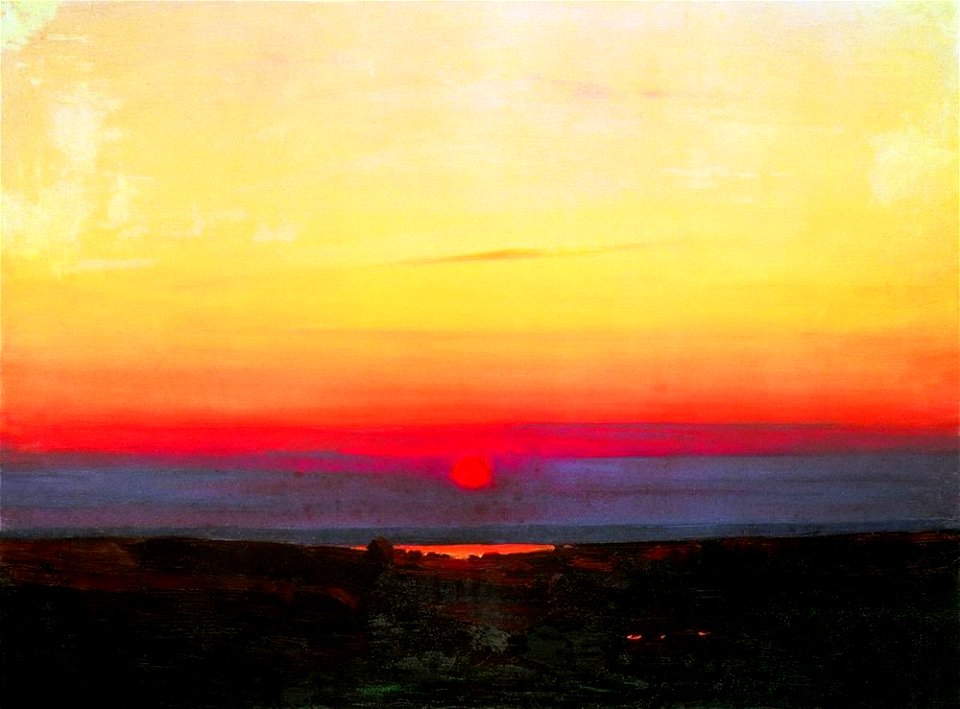 Kuindzhi Sunset in Steppe at the Seashore 1898 1908