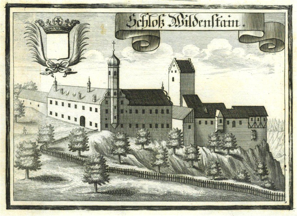 Kupferstich - Dietfurt - Schloss Wildenstein - Wening
