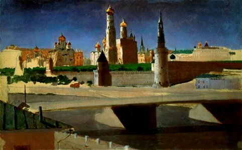 Kuindzhi View of the Kremlin from the Zamoskvorechye District 1882. Free illustration for personal and commercial use.