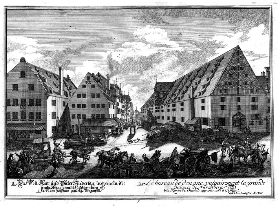 Kupferstich - Mauthalle Nürnberg - Delsenbach - 1725 - Free Stock ...