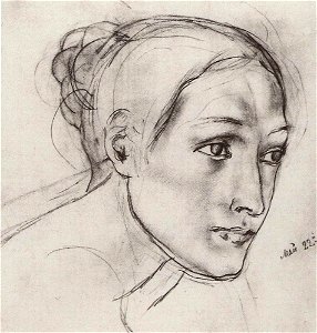 Kuzma Petrov-Vodkin female-head-1910