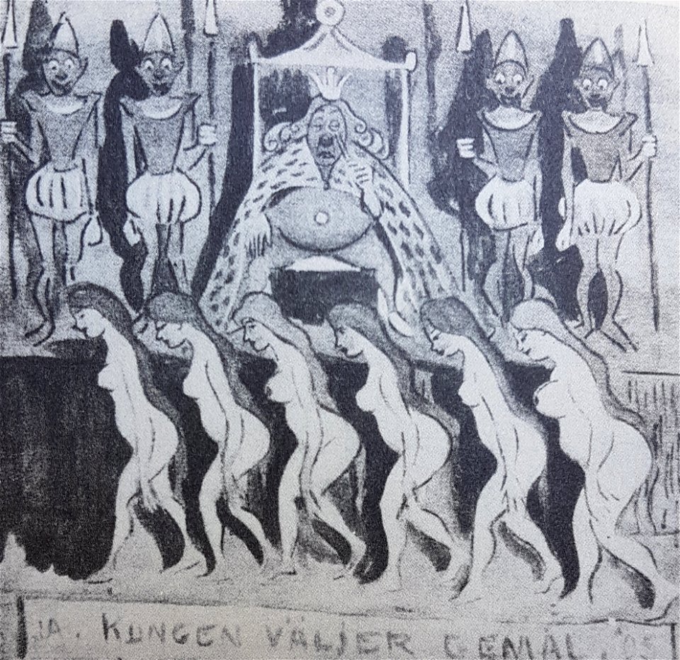 Kungen väljer gemål x Ivar Arosenius 1903