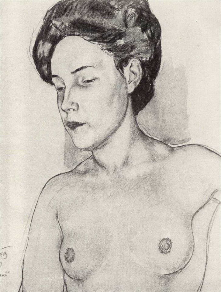 Kuzma Petrov-Vodkin study-for-painting-sleep-1910