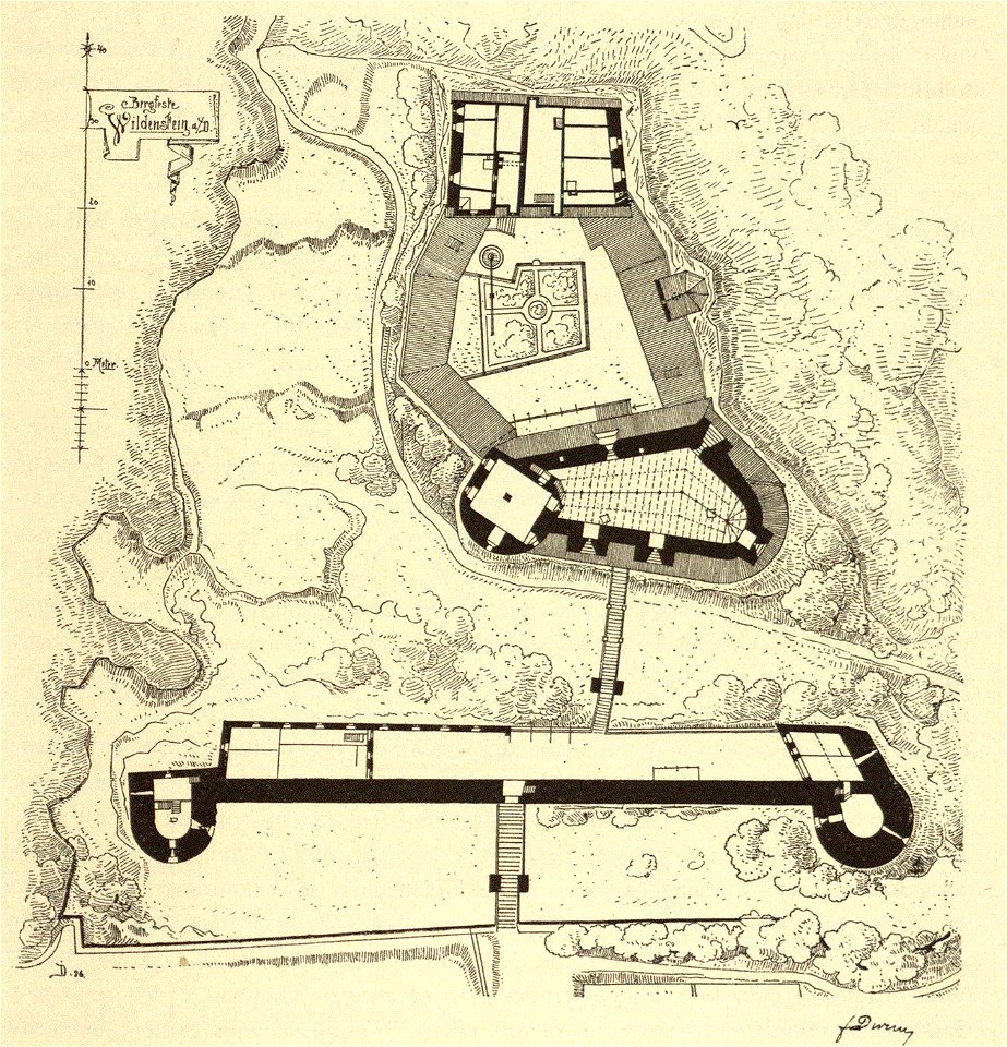 Kunstdenkmäler KN 1887 S413 Wildenstein Grundriss