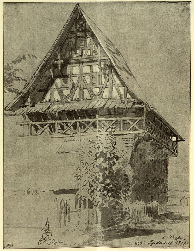Kunstdenkmäler KN 1887 S454a Pfullendorf Holzbau