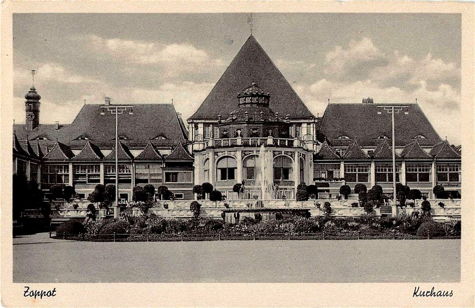Kurhaus Ostseebad Zopot erbaut 1909 bis 1911 von Baufirma Robert Grastorf GmbH Hannover 
