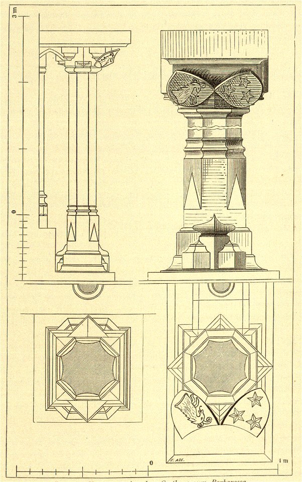 Kunstdenkmäler KN 1887 S257 Konstanz Gasthaus zum Barbarossa Details