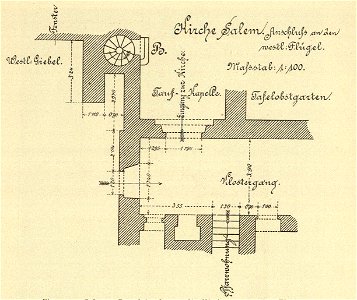 Kunstdenkmäler KN 1887 S565 Salem Grundriss der an die Kirche anstossenden Theile