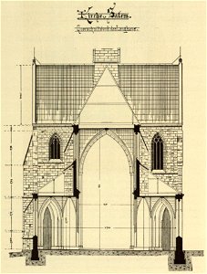 Kunstdenkmäler KN 1887 S566 Salem Querschnitt durch das Langhaus