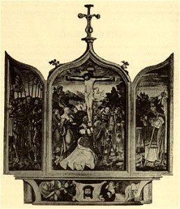 Kunstdenkmäler KN 1887 S525 Mennwangen Flügelaltar (jetzt in Karlsruhe)