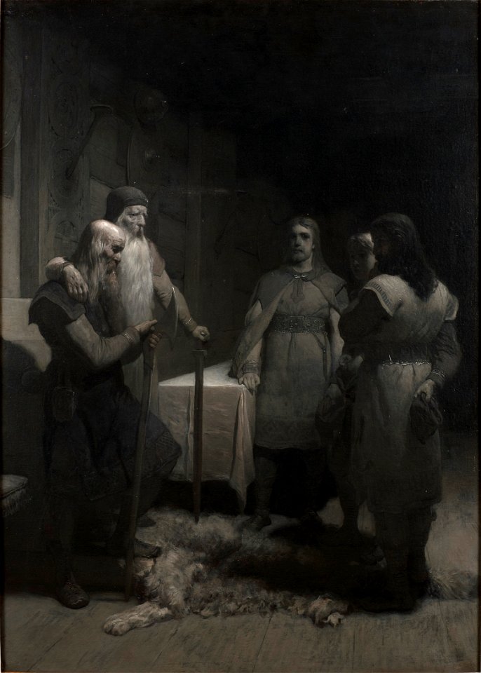 Kung Bele och Thorsten Vikingsson (ur Frithiofs saga) (August Malmström) - Nationalmuseum - 135347
