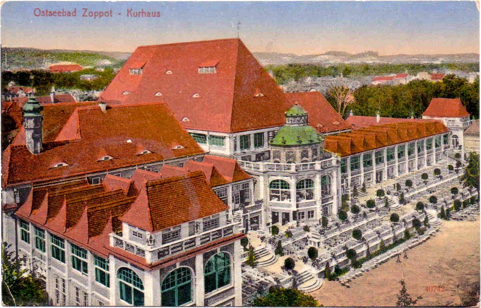 Kurhaus Ostseebad Zopot erbaut um 1909 bis 1911 von Baufirma Robert Grastorf GmbH Hannover