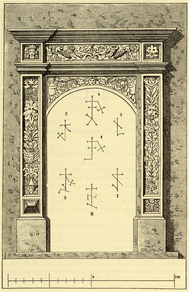 Kunstdenkmäler KN 1887 S266 Konstanz Kanzleigebäude Portal und Steinmetzzeichen