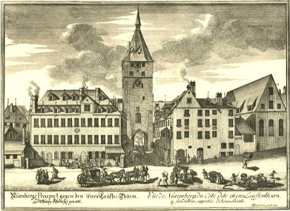 Kupfersich - Nürnberg - Laufer Schlagturm - Delsenbach - um 1725