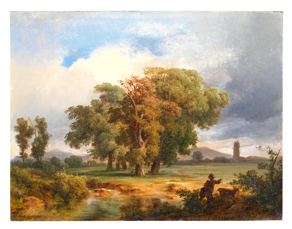 Károly Markó - Motif of the Cascina in Pisa