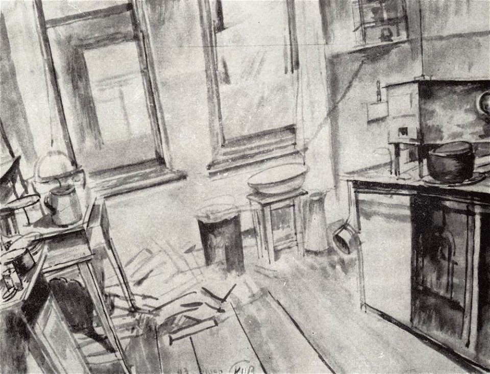 Kuzma Petrov-Vodkin kitchen-1922
