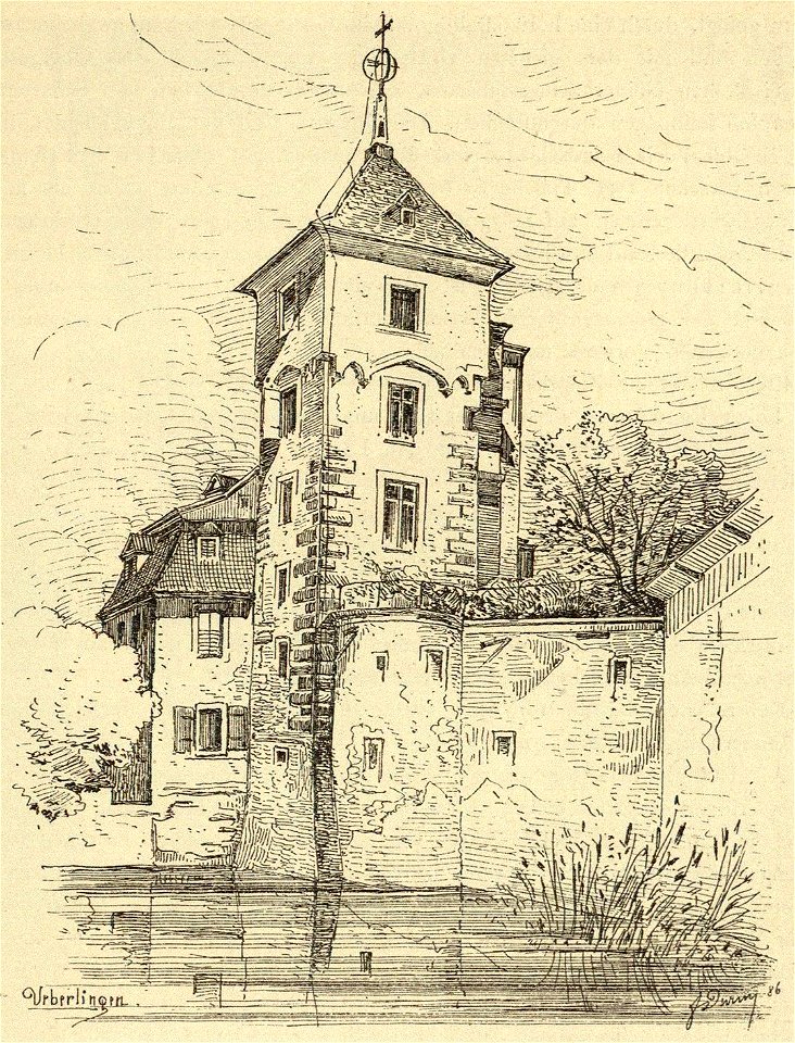 Kunstdenkmäler KN 1887 S625 Überlingen Thurm von der Seebefestigung