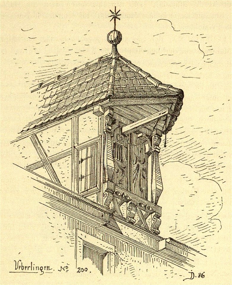 Kunstdenkmäler KN 1887 S653 Überlingen Von einem Haus in der Heldengasse