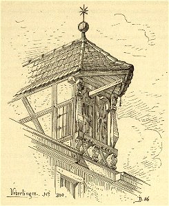 Kunstdenkmäler KN 1887 S653 Überlingen Von einem Haus in der Heldengasse