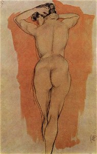 Kuzma Petrov-Vodkin artist-s-model-from-the-back-1906