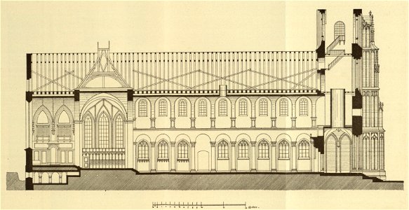 Kunstdenkmäler KN 1887 S132a Konstanz Münster Längenschnitt
