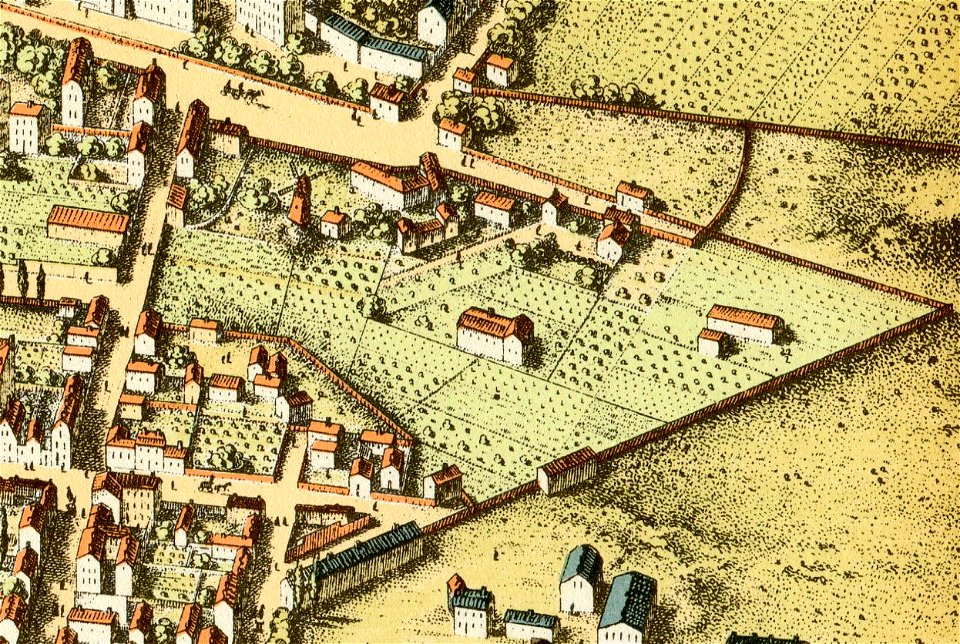 Kvarteret Harpan på Neuhaus panorama 1870-tal