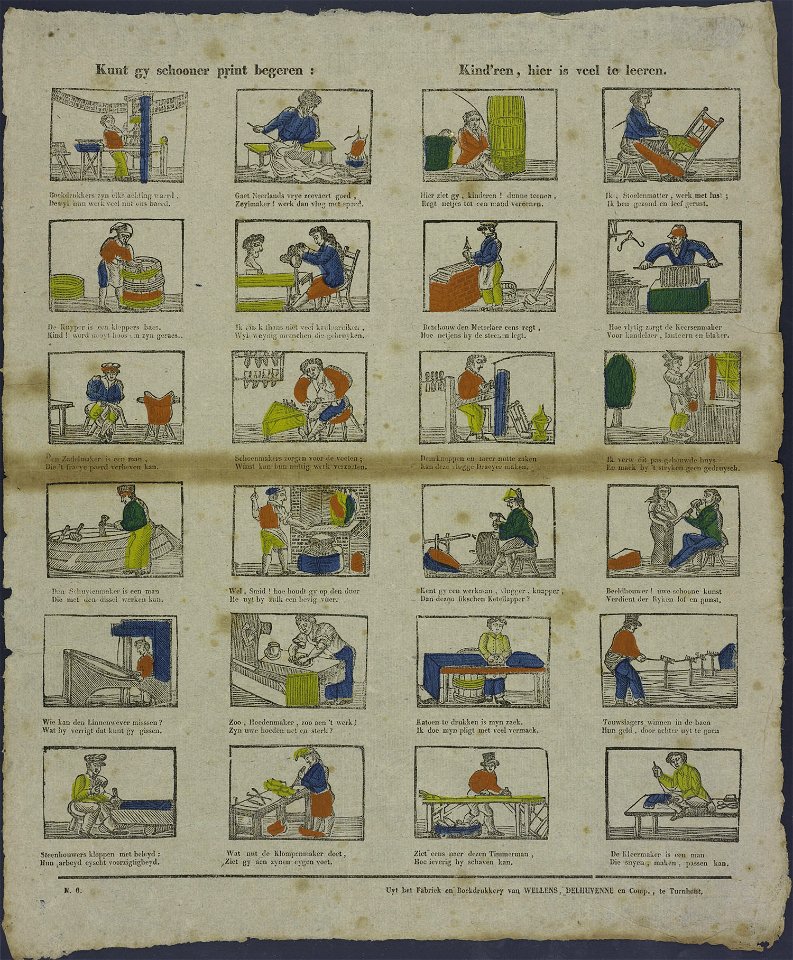 Kunt gy schooner print begeeren, kind'ren, hier is veel te leeren-Catchpenny print-Borms 0425