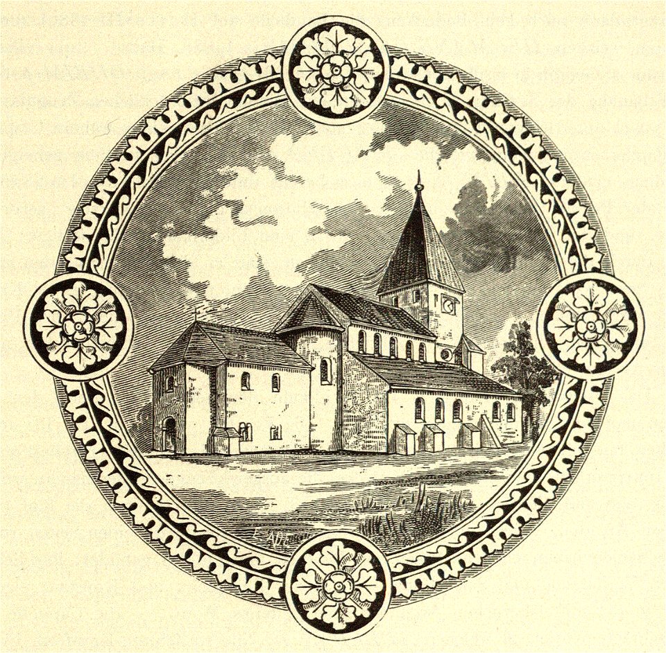 Kunstdenkmäler KN 1887 S365 Oberzell Ansicht der Stiftskirche
