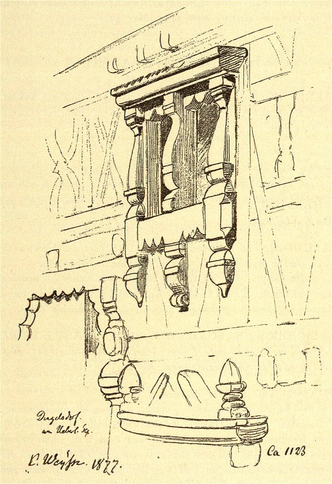 Kunstdenkmäler KN 1887 S067 Dingelsdorf Holzbau Detail 25