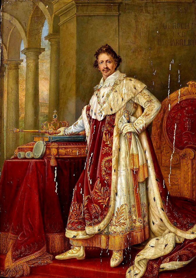 König Ludwig I von Bayern im Krönungsornat