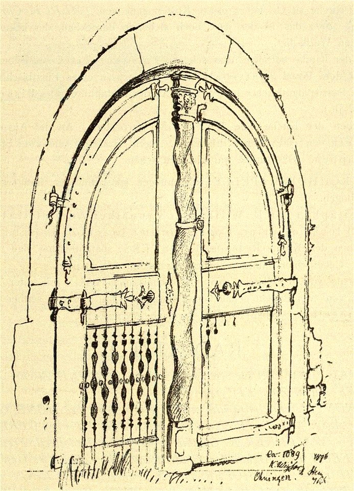 Kunstdenkmäler KN 1887 S311 Oberstaad Portal