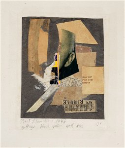 Kurt schwitters collage black yellow and ear015533)